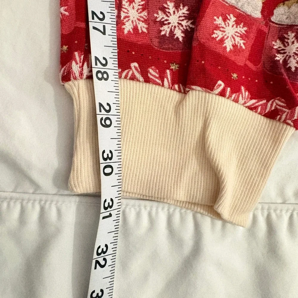 Burt's Bees Baby Women XXL Organic Cotton Holiday Pajama Set Red Gingerbread